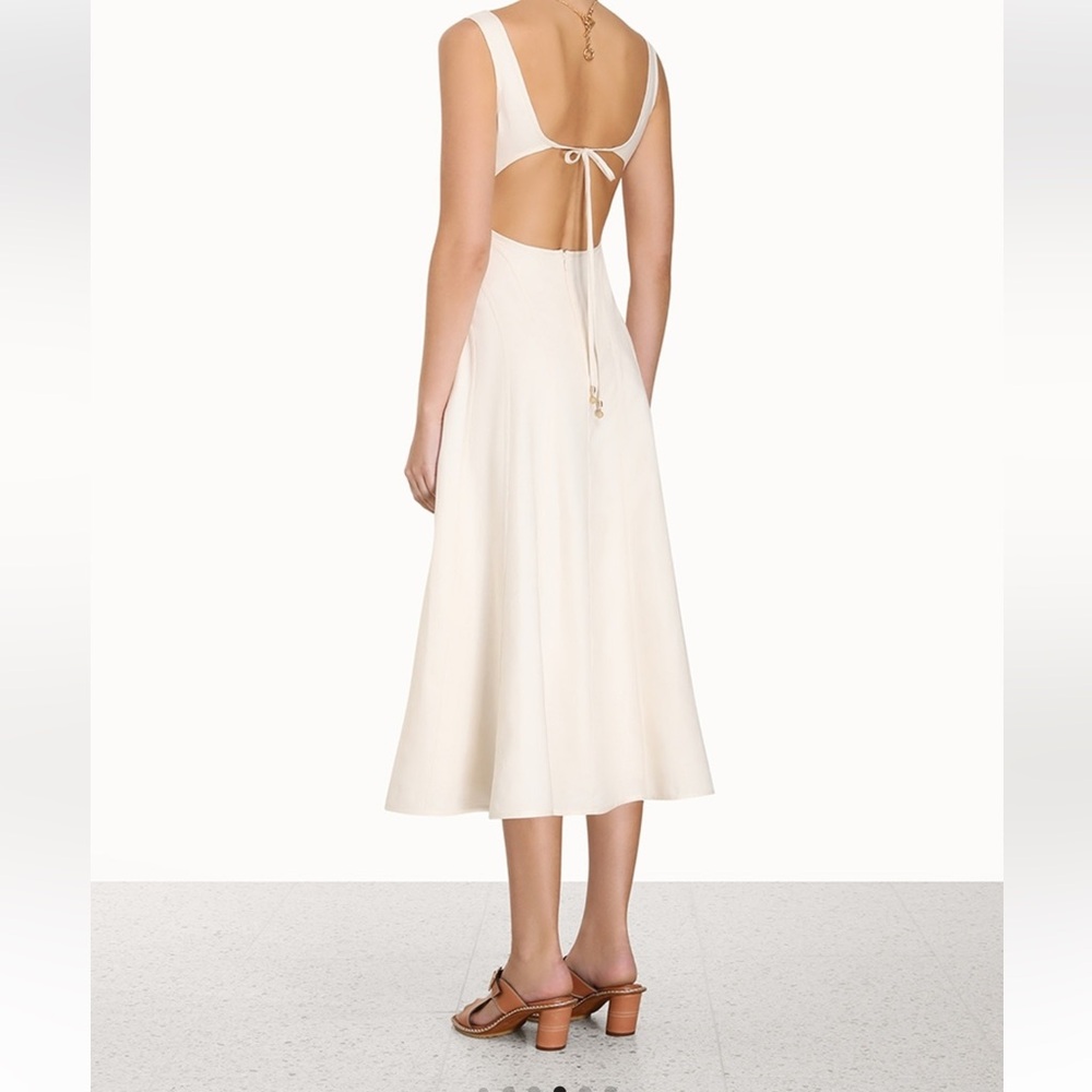 Zimmerman Devi Cutout Panelled Midi Dress